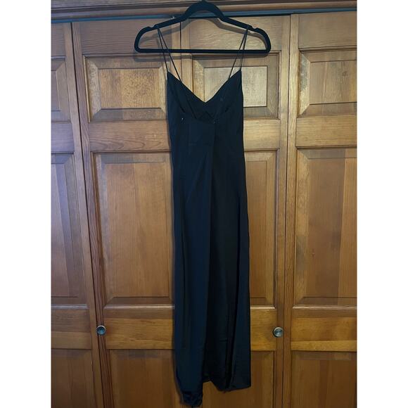 NWT Madewell Women's The Layton Midi Slip Dress Black Sleeveless V-Neck Size 0 - Picture 5 of 13